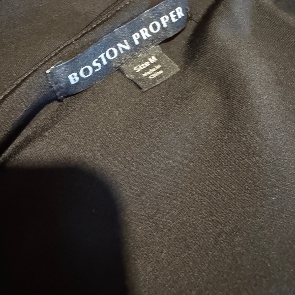 NWOT, Boston Proper Halter Banded-Bottom Mock-Neck Knit Top Black, size Medium - Picture 4 of 5